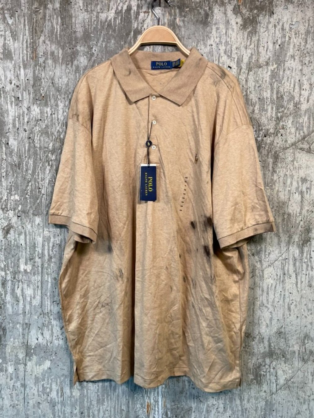 POLO RALPH LAUREN Classic Fit Soft Cotton SS Polo Shirt Sz 3XB Camel (Dirty)